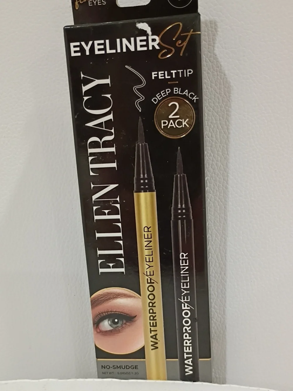Ellen Tracy Felt Tip Eyeliner Set — Deep Black